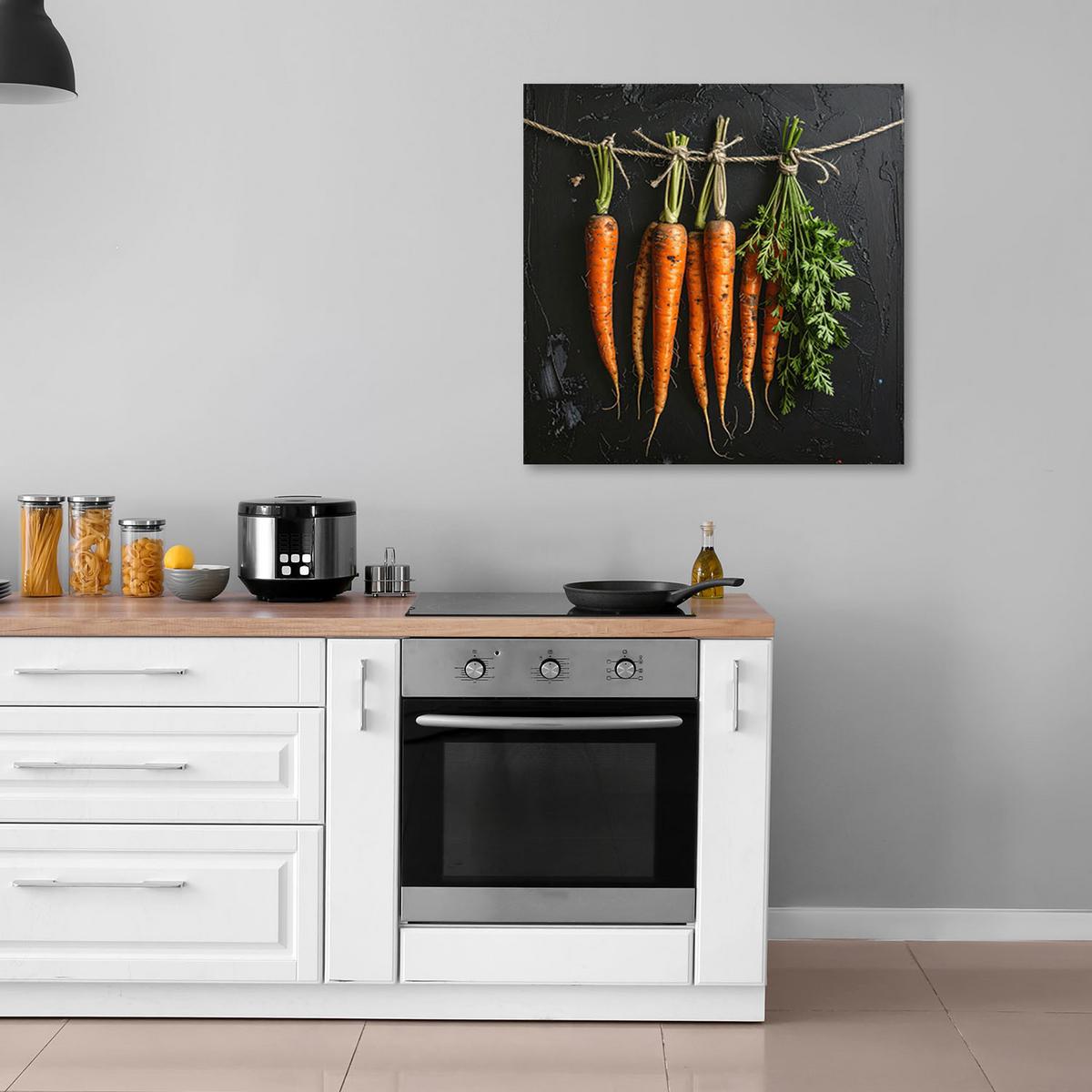 LEINWANDBILD Essen & Trinken 30x30cm - Orange, Textil (30/30cm) - Feeby