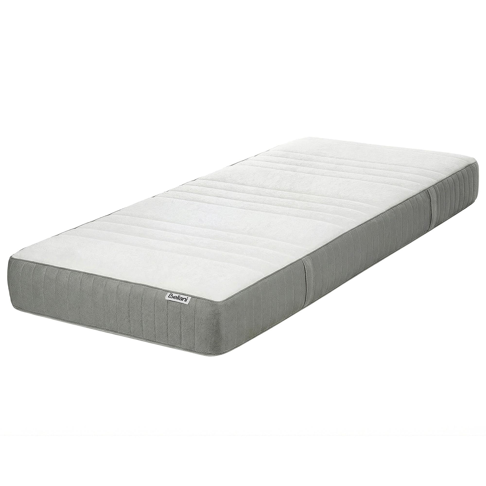 MEMORY-SCHAUMMATRATZE H2/3 Mittel 90/200 cm Whisper - Weiß, Textil (90/200cm) - Beliani