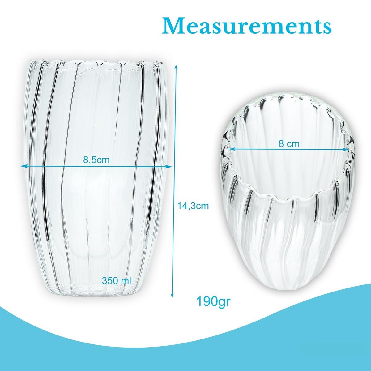 THERMO GLAS 350 ml - Transparent, Glas - Intirilife