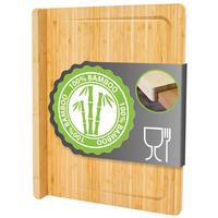 XL-SCHNEIDEBRETT 34/44/2 cm, Bambus - Braun, Holz (34/44cm) - Dunedesign