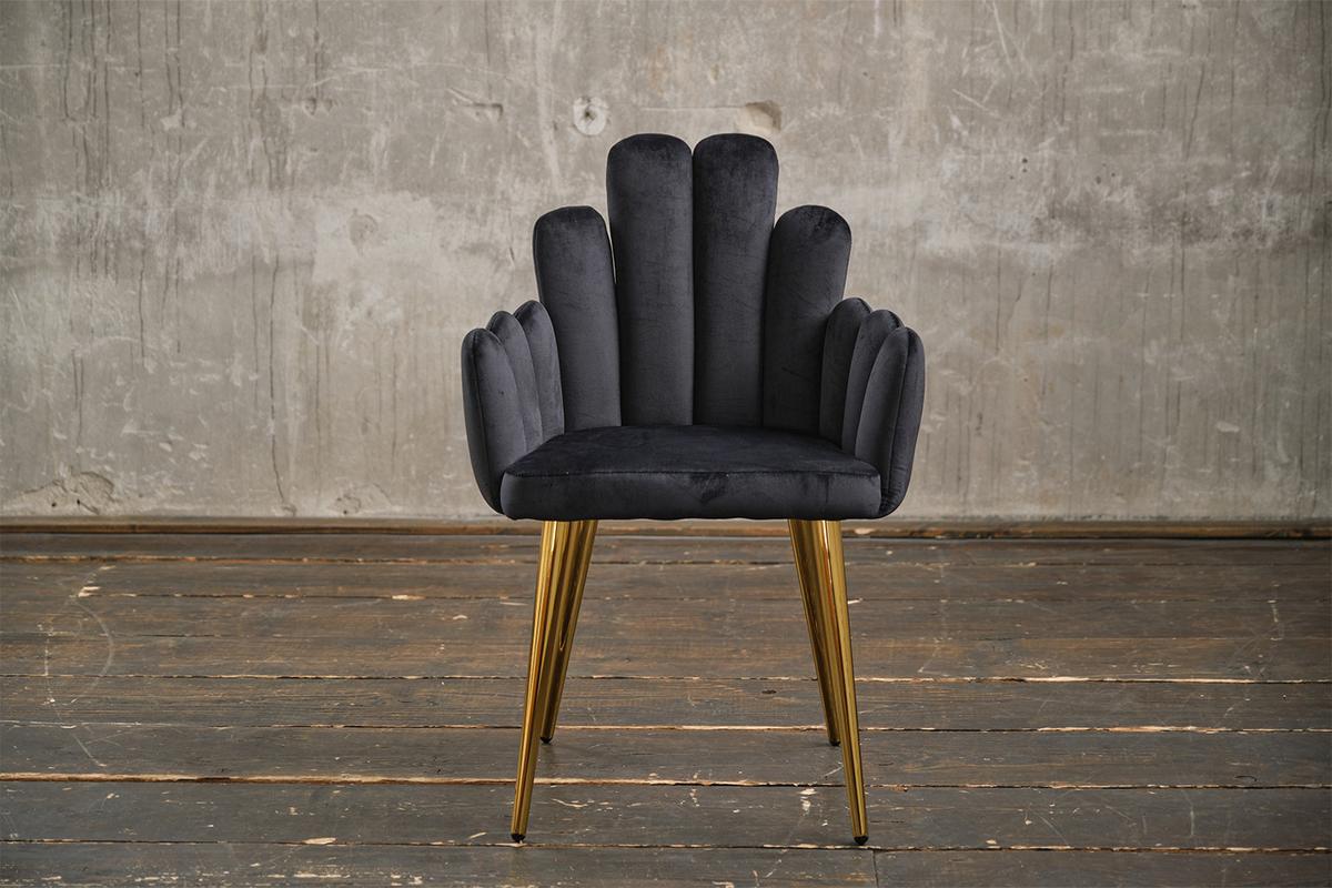 ESSZIMMERSTUHL FREJA Schwarz Velvet (1er-Set) - Schwarz, Textil (59/86/55cm) - KAWOLA