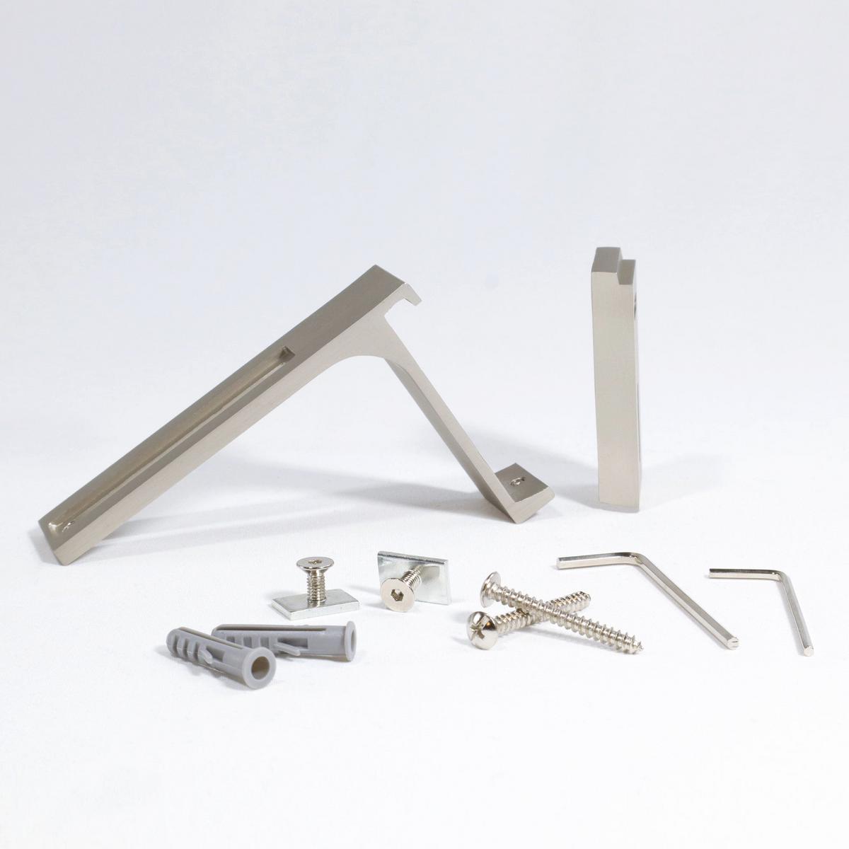 GARDINENSCHIENE 2-lauf Loft - Silberfarben, Metall (350cm) - Deco-Raum