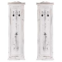 WANDGARDEROBE Weiß 2er-Set - Weiß, Holz (28/109/5cm) - MCW