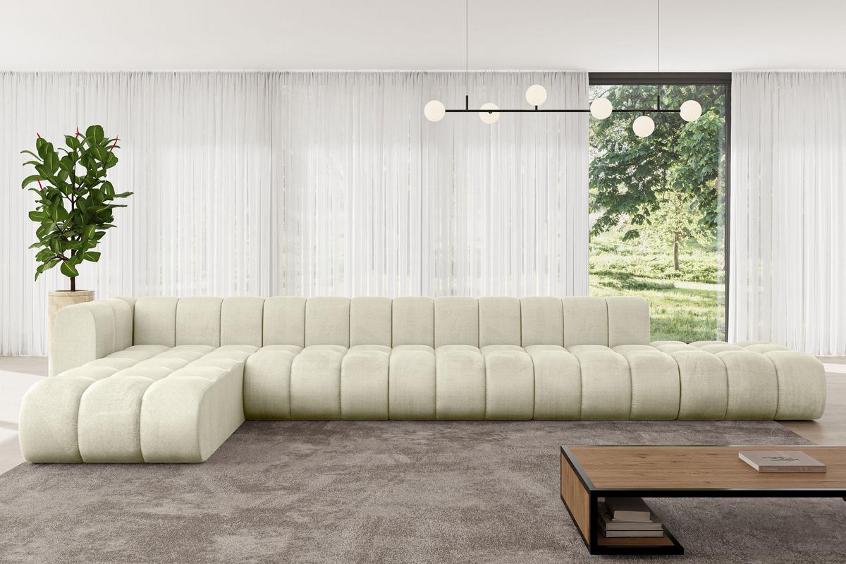 ECKSOFA modulares Sofa Zuvon-L3 - 478x177x70 cm Beige - Beige, Holzwerkstoff/Textil (478/177cm) - ALTDECOR