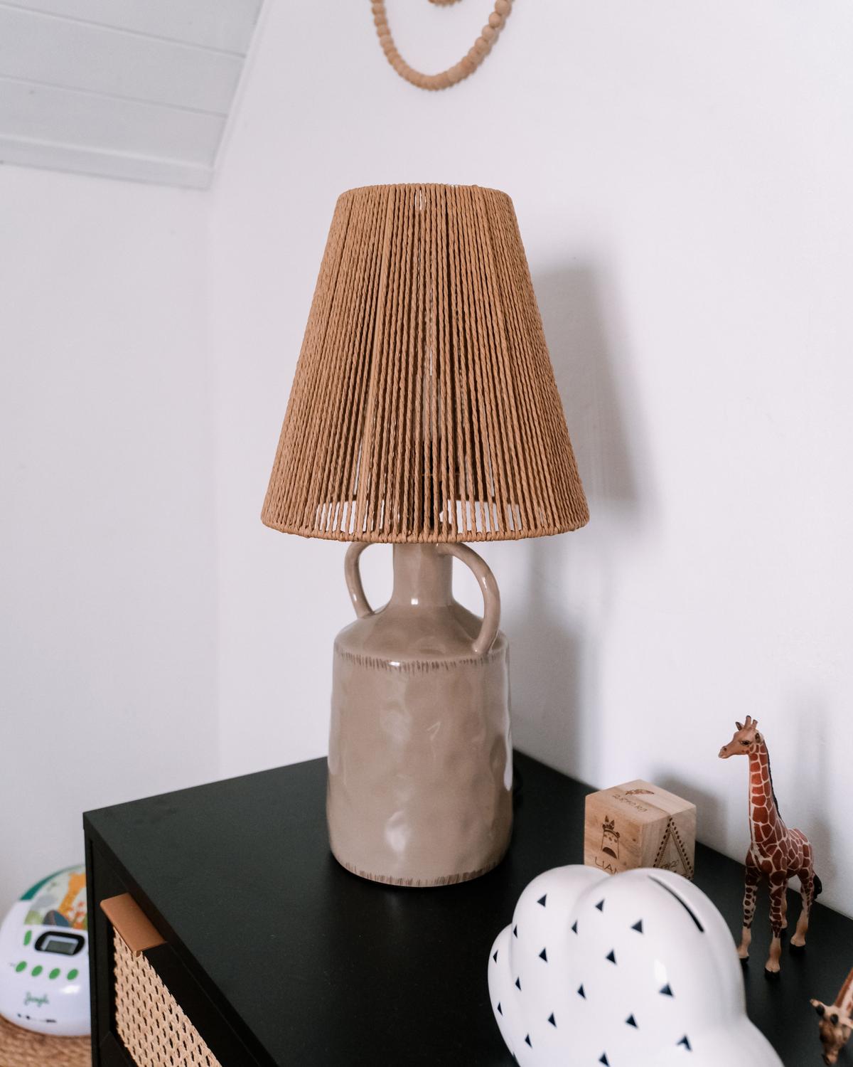 TISCHLEUCHTE Beige Larissos - Beige, Keramik (24/24/51cm) - Beliani