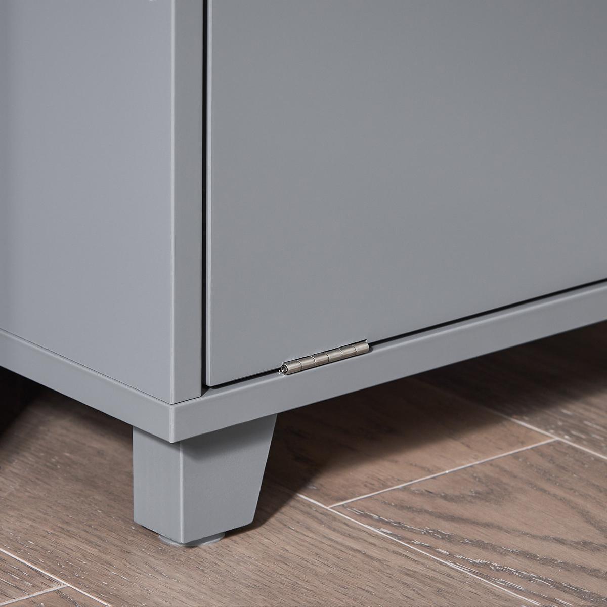 WÄSCHESCHRANK Dunkelgrau - Grau, Holzwerkstoff (35/105/30cm) - SoBuy