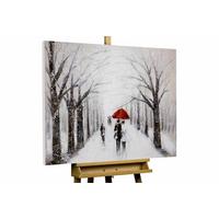 ACRYLBILD HANDGEMALT 100/75 cm - Braun/Grau, Holz/Textil (100/75cm) - KUNSTLOFT