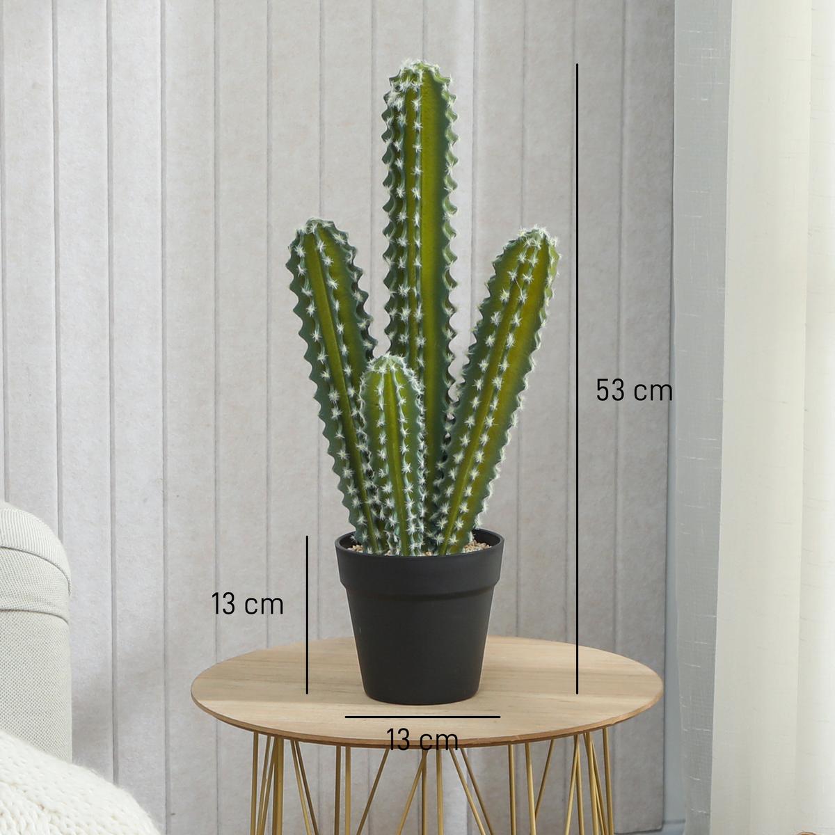 KUNSTPFLANZE Kunststoff Grün - Schwarz/Grün, Kunststoff (53cm) - HOMCOM