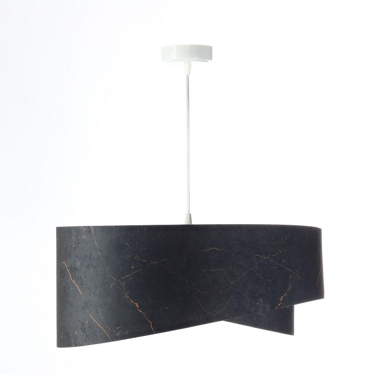 HÄNGELEUCHTE Schwarz 50/23 cm - Silberfarben, Kunststoff (50/1/23cm) - ONZENO