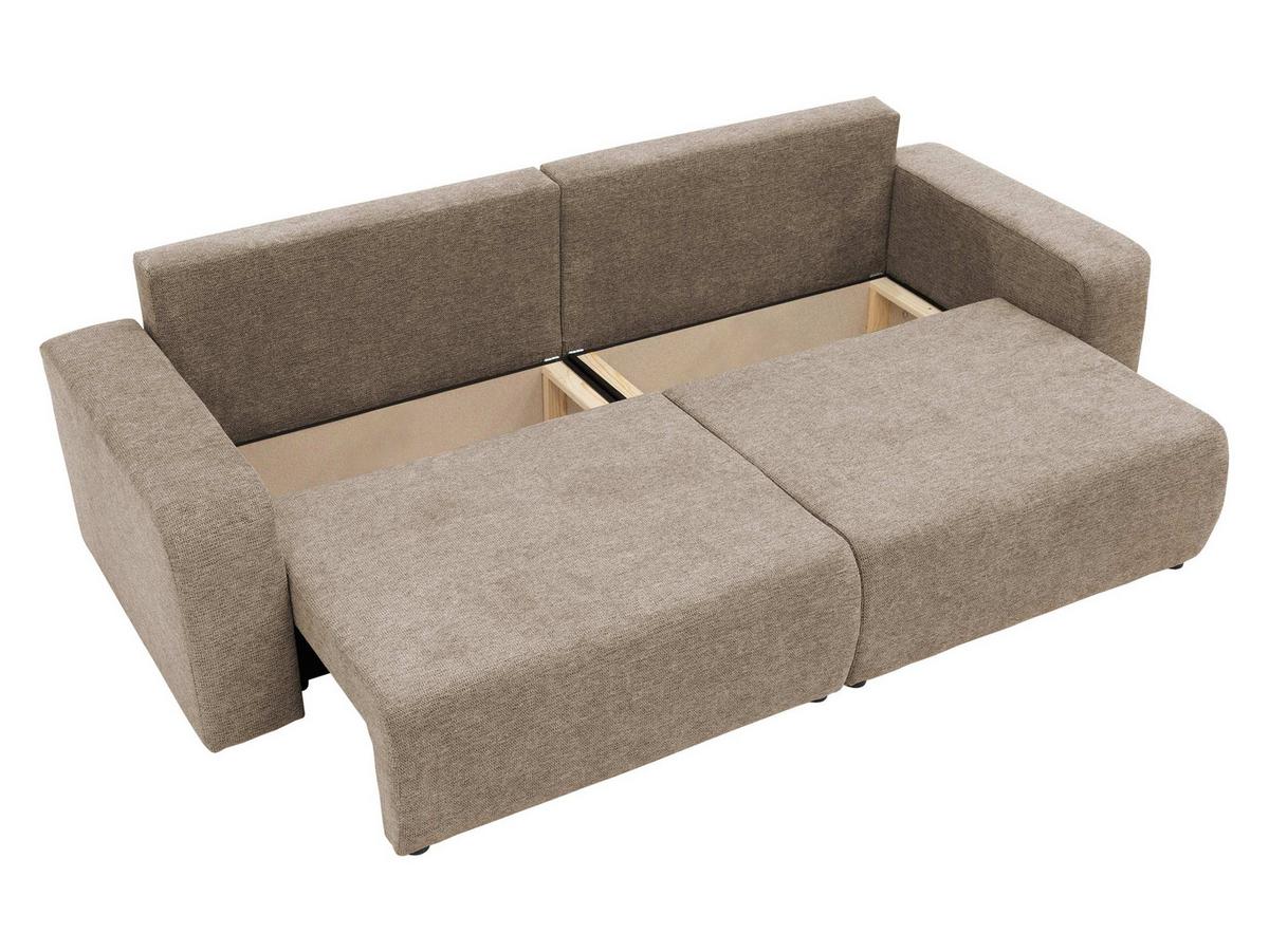 SCHLAFSOFA Piano - Hellbraun/Schwarz, Holz/Kunststoff (245/82/92cm) - MIRJAN24