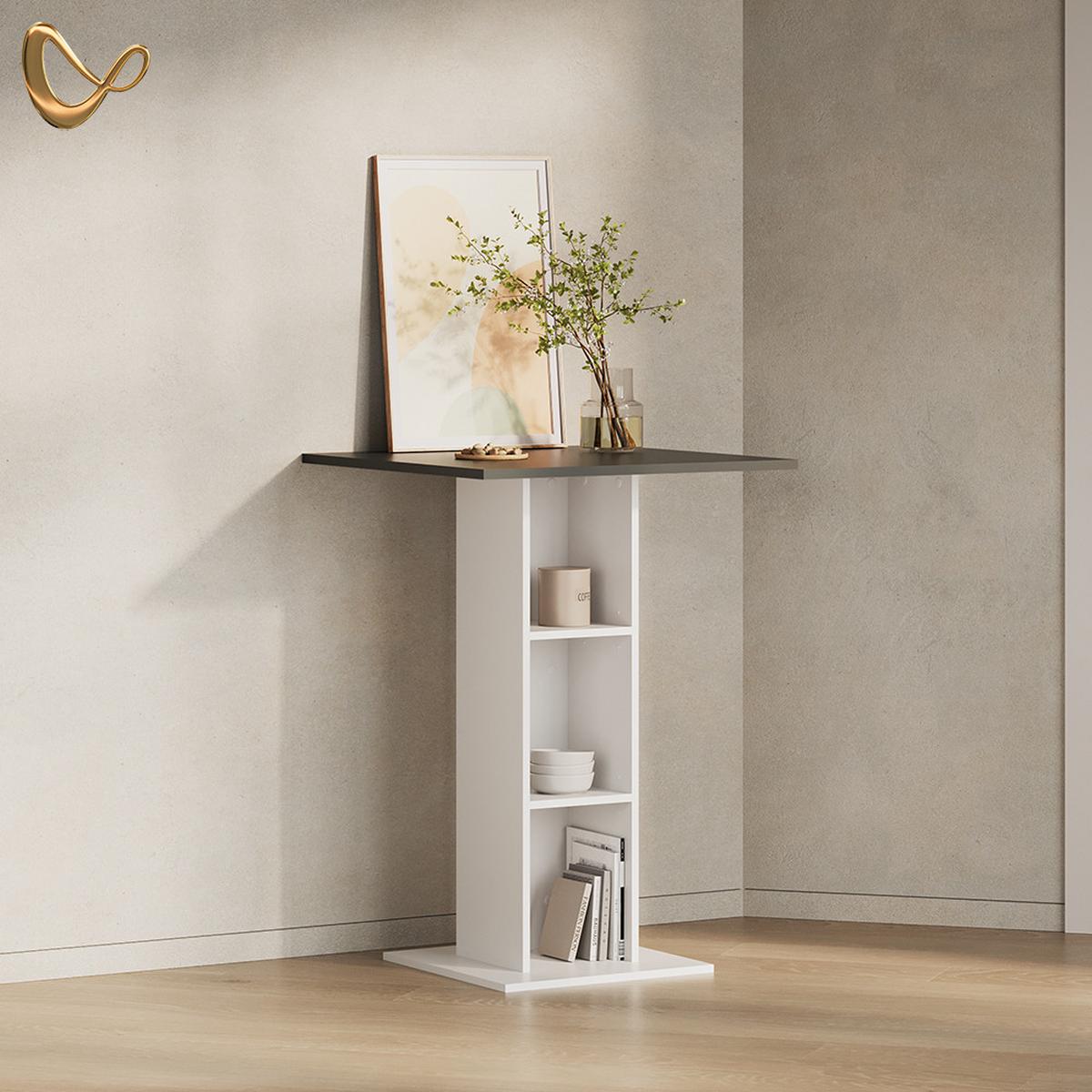 BARTISCH Regusa Anthrazit/Weiß 75 x 75 cm - Anthrazit/Weiß, Holzwerkstoff (75/75/106cm) - Livinity®