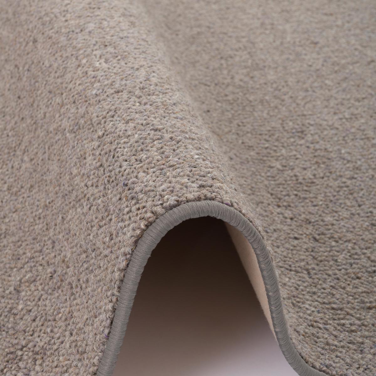 NATUR TEPPICH LÄUFER WOLLE BERBER - Anthrazit, Textil (100/200cm) - Snapstyle