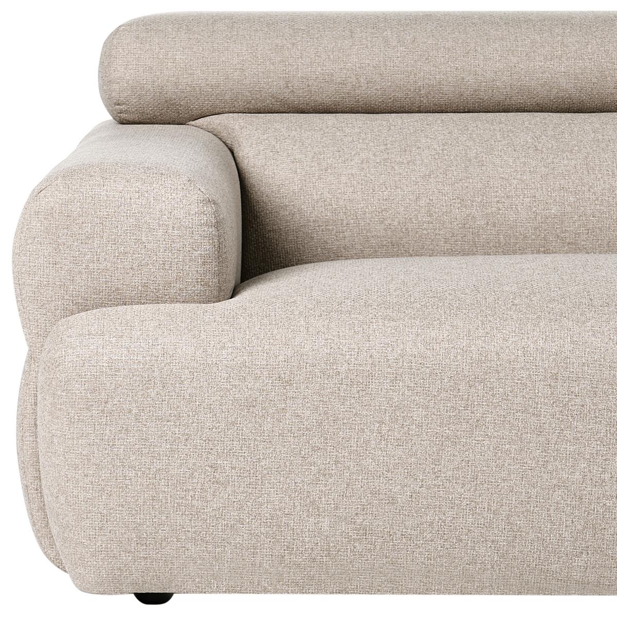 3-SITZER-SOFA Stoff Beige Hovden - Beige, Textil (210/69/95cm) - Beliani