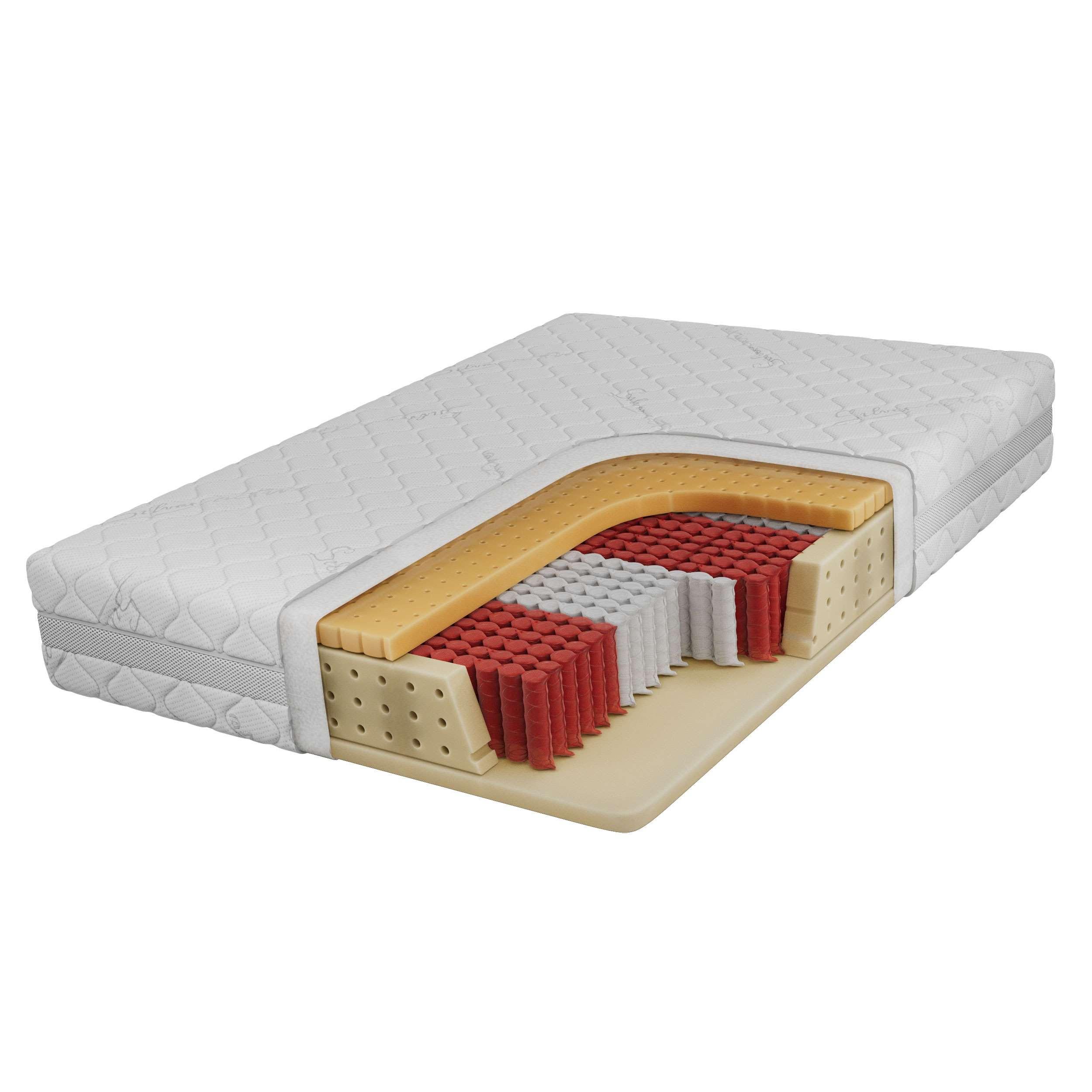 TASCHENMATRATZE VALTI - 120/200 - H3 - Sivo - Weiß, Textil (120/200cm) - MKS