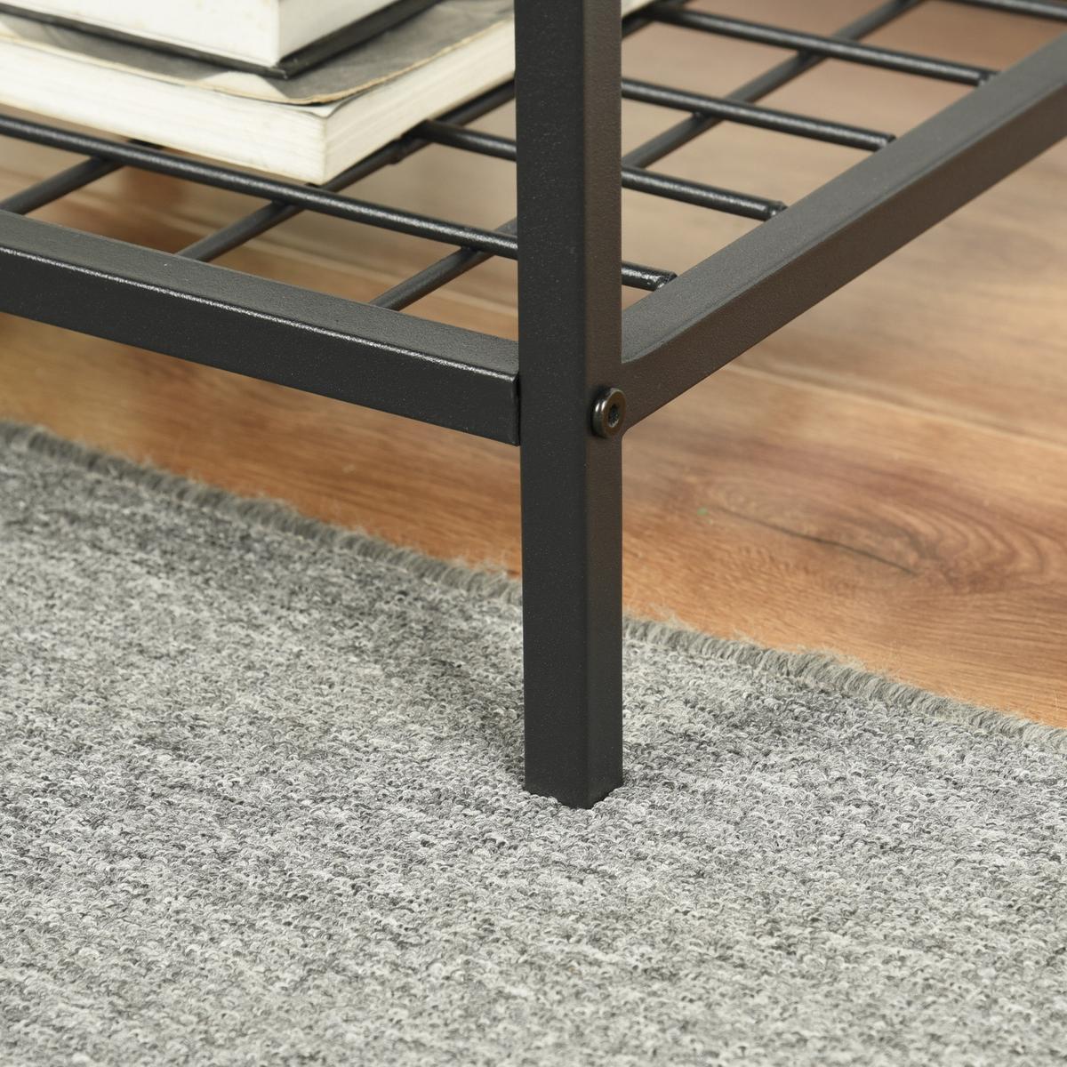 BEISTELLTISCH 45/45/45cm quadratisch Glas Schwarz - Schwarz, Glas/Metall (45/45/45cm) - Urban Meuble