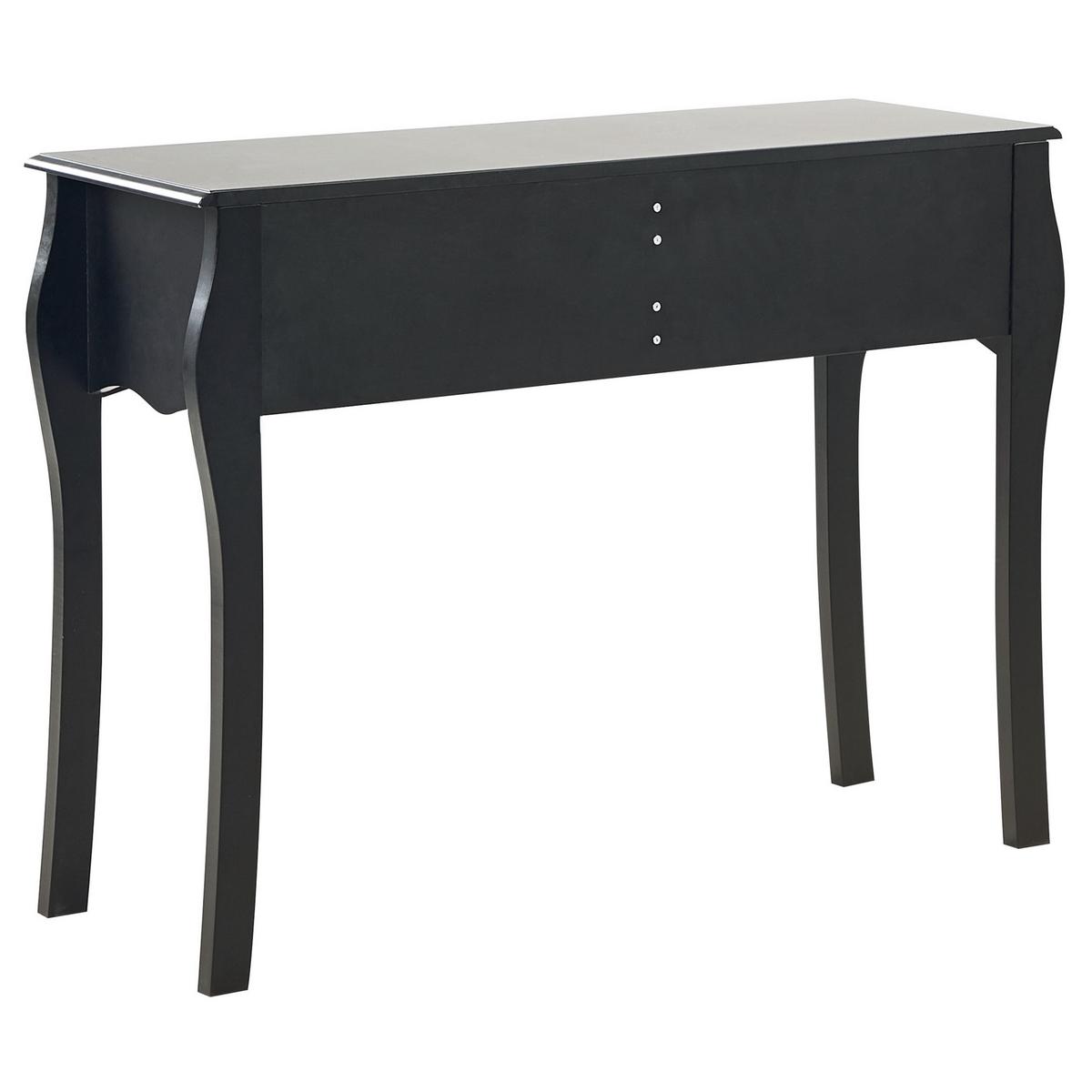 KONSOLENTISCH schwarz 2 Schubladen Klawock - Schwarz, Holzwerkstoff (35/100/75cm) - Beliani