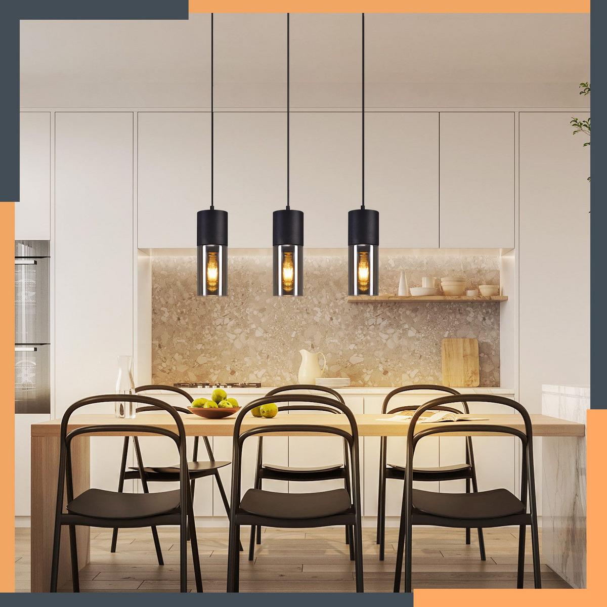 PENDELLEUCHTE Elmar 3-flammig 50/10/150 cm - Schwarz, Metall (50/10/150cm) - Nettlife
