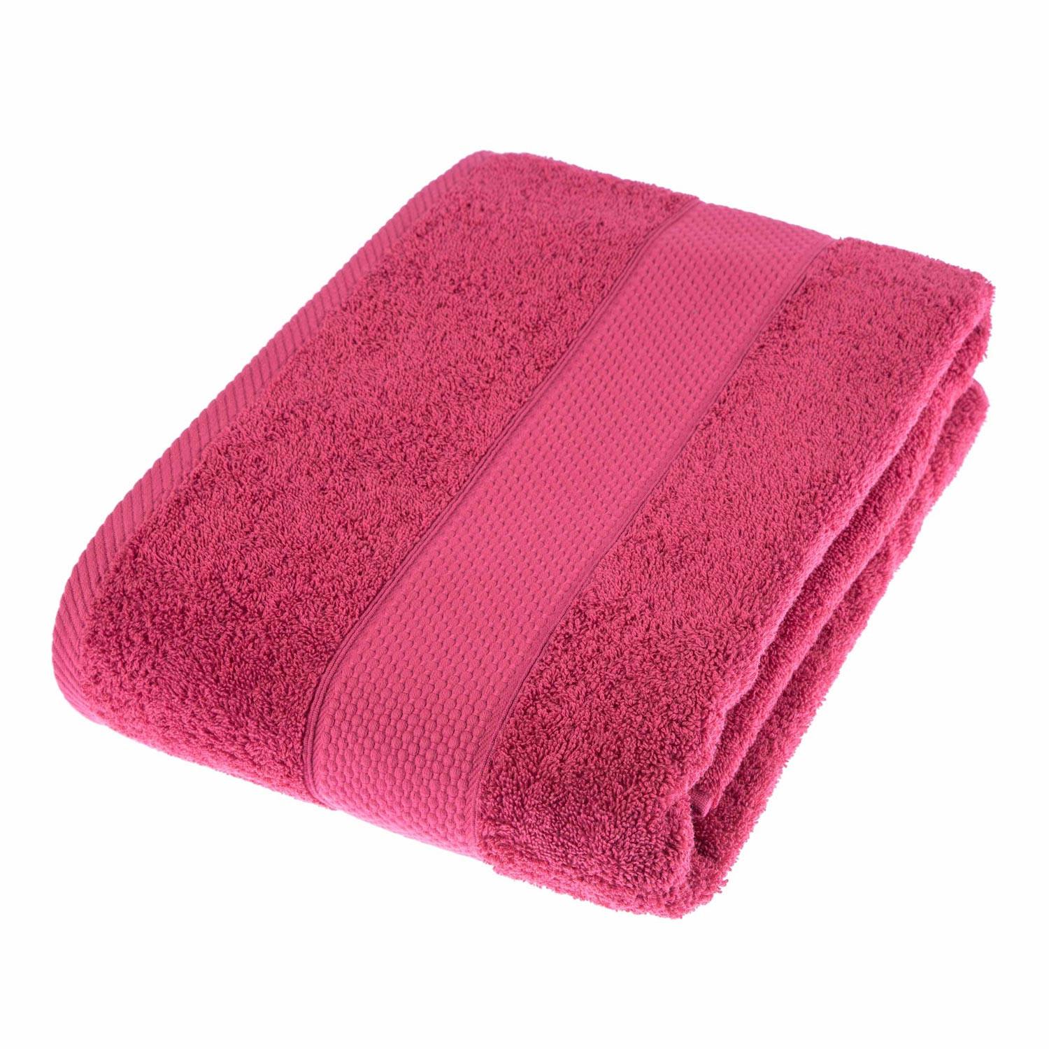 BADETUCH Essential himbeere 100/150 cm - Pink, Textil (100/150cm) - Homescapes
