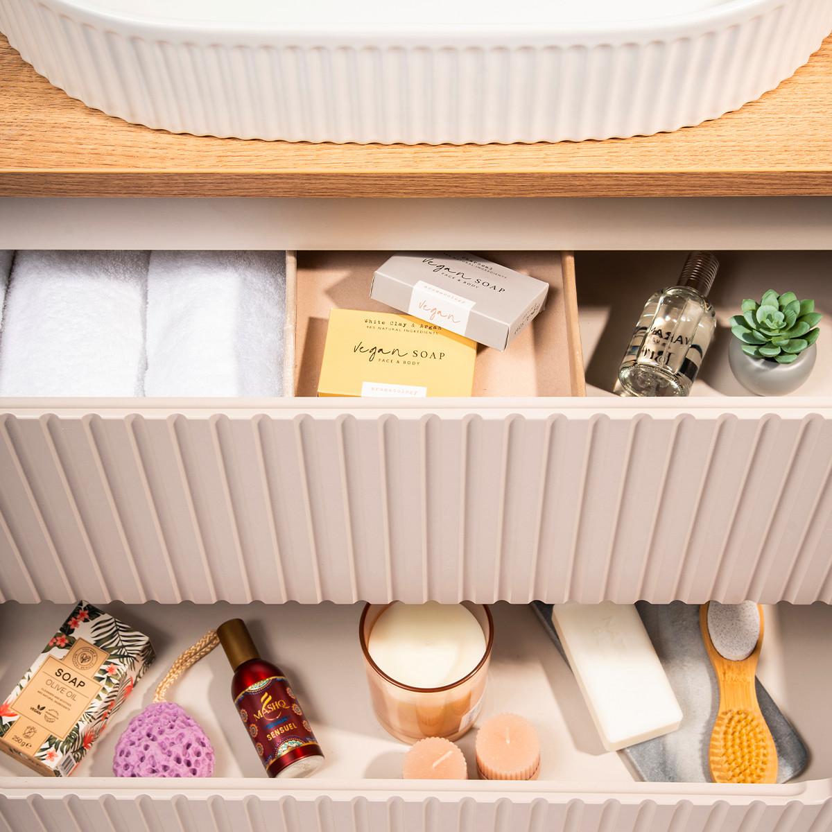 WASCHTISCH 80.4cm Riva Kaschmir - Beige, Holzwerkstoff (80.4/59/40cm) - Petits-meubles