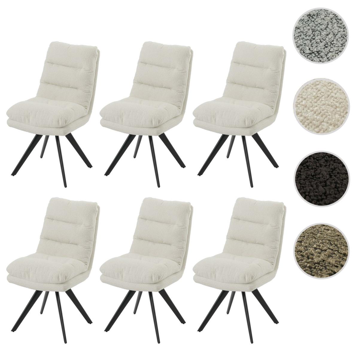 ESSZIMMERSTUHL Weiß 6er-Set - Creme/Weiß, Textil (48/92/68cm) - MCW