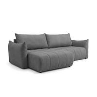 ECKSOFA Ontario Mit Schlaffunktion - Grau, Holzwerkstoff/Textil (154/260cm) - Fun Möbel