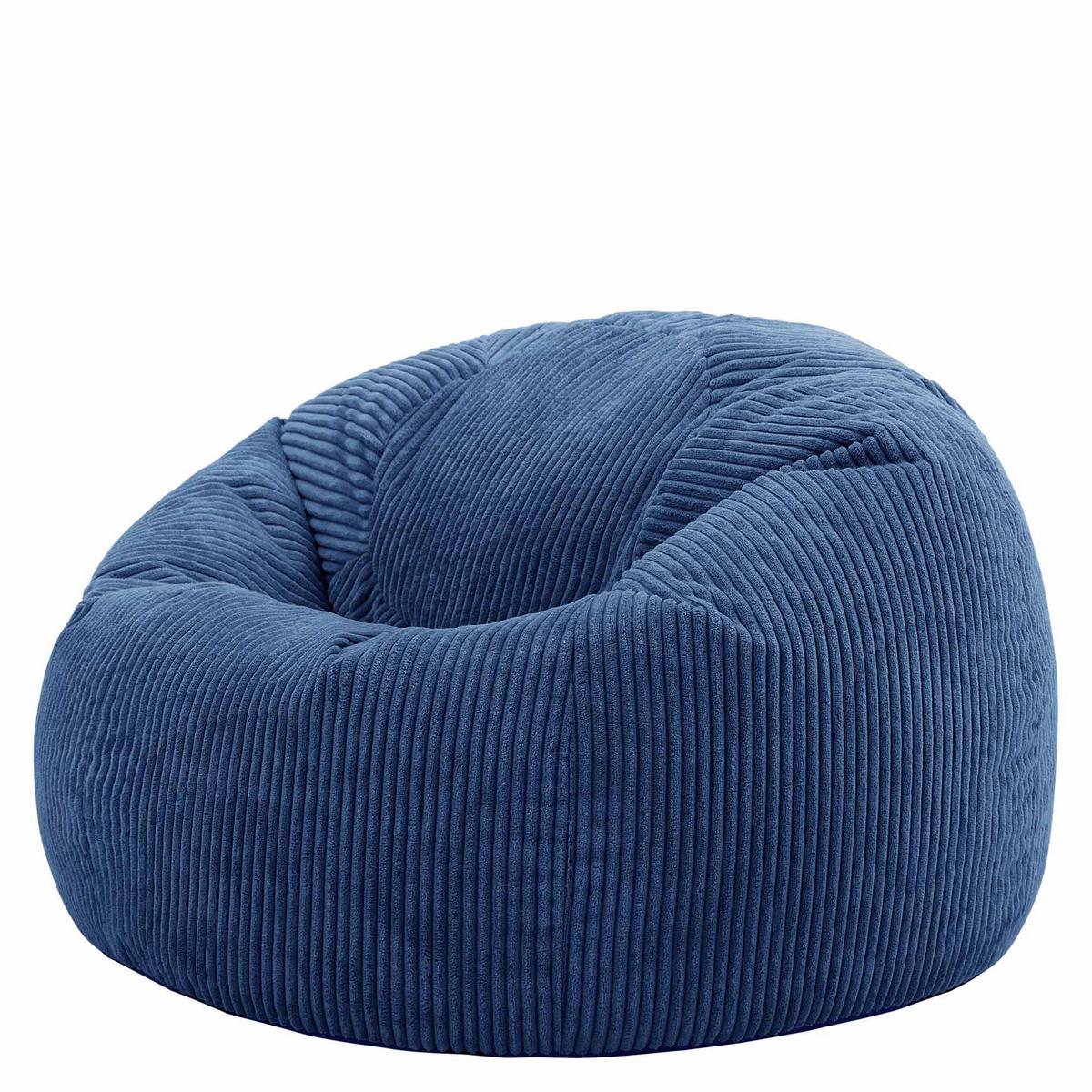 SITZSACK Klassisch Sessel aus Cord 2-tlg. - Blau, Textil (85/50/85cm) - icon