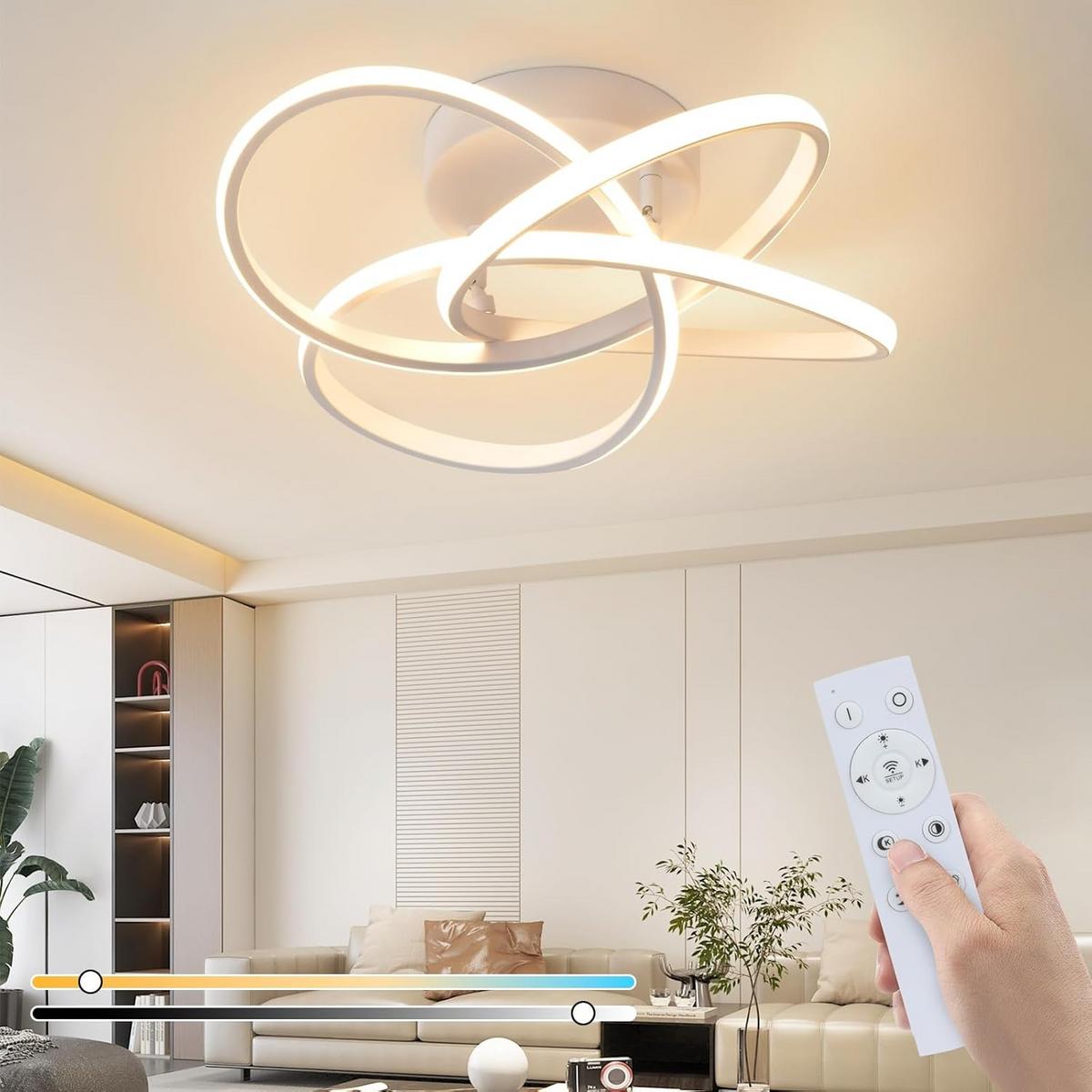 LED-DECKENLEUCHTE Timoa 45/42/16 cm - Weiß, Metall (45/42/16cm) - ZMH
