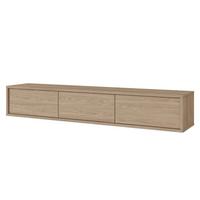 LOWBOARD LIVIA 180x36x32 cm mit 3 Türen Eichefarben - Eichefarben, Holzwerkstoff (180/32/36cm) - MASSENO