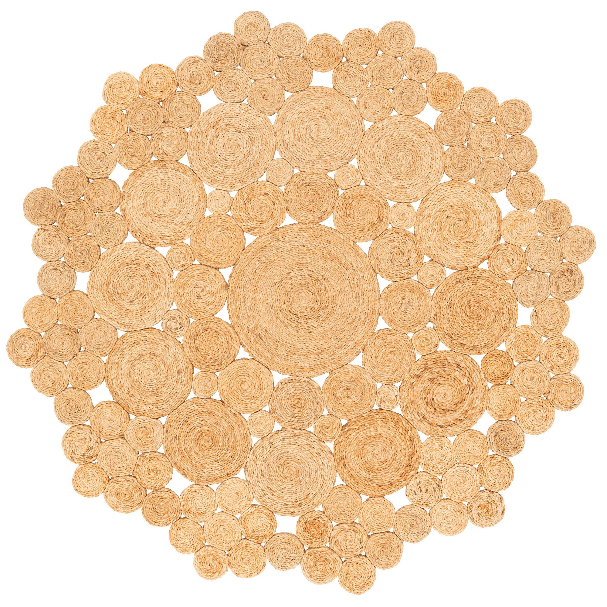 NATURFASER TEPPICH JUTE SALSA NATUR CIRCLE RUND - Beige, Textil (200/200cm) - Pergamon