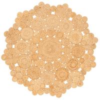 NATURFASER TEPPICH JUTE SALSA NATUR CIRCLE RUND - Beige, Textil (200/200cm) - Pergamon