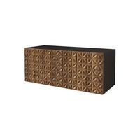 LOWBOARD VIRA-W 100x40x40 cm - Schwarz / Katania - Eiche Wotan, Holzwerkstoff (100/40/40cm) - ALTDECOR