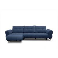 ECKSOFA SALVINI 4-Sitzer, dunkelblau - Schwarz/Dunkelblau, Holzwerkstoff/Textil (158/292cm) - Wozimo