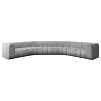 WOHNLANDSCHAFT modulares Sofa Lazro-U1 - 373x373x70 cm Grau - Hellgrau, Holzwerkstoff/Textil (373/70/373cm) - ALTDECOR