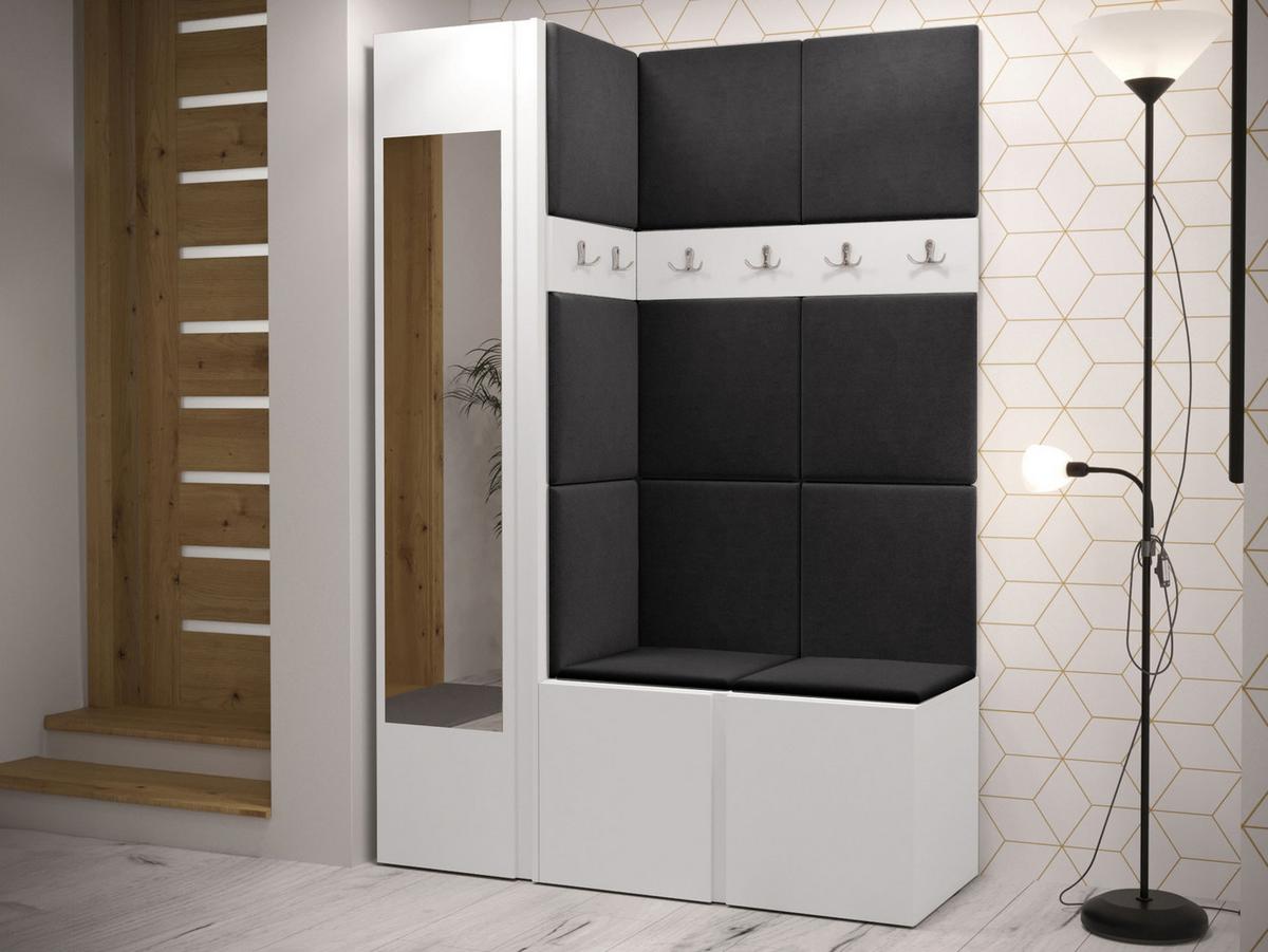 GARDEROBEN-SET Orion X - Anthrazit/Weiß, Holzwerkstoff/Kunststoff (124/186/46cm) - MIRJAN24