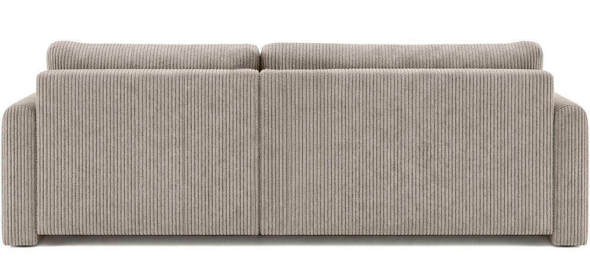ECKSOFA Cora mit Schlaffunktion & Stauraum, Universell Rechts/Links, Beige Cord Chenille 250/82/160 cm - Beige/Schwarz, Kunststoff/Textil (250/160cm) - WFL GROUP