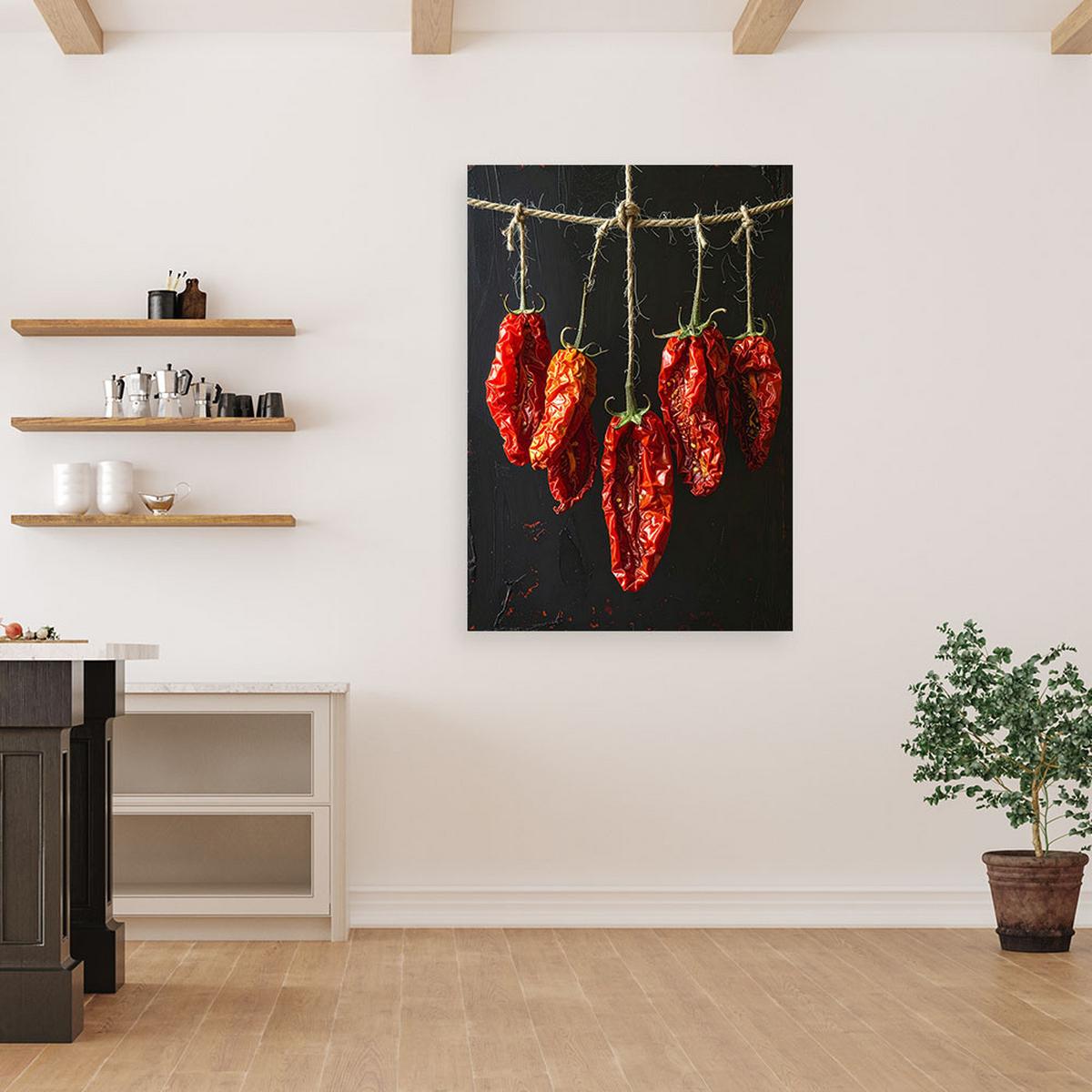 LEINWANDBILD Essen & Trinken 70x100cm - Rot, Textil (70/100cm) - Feeby