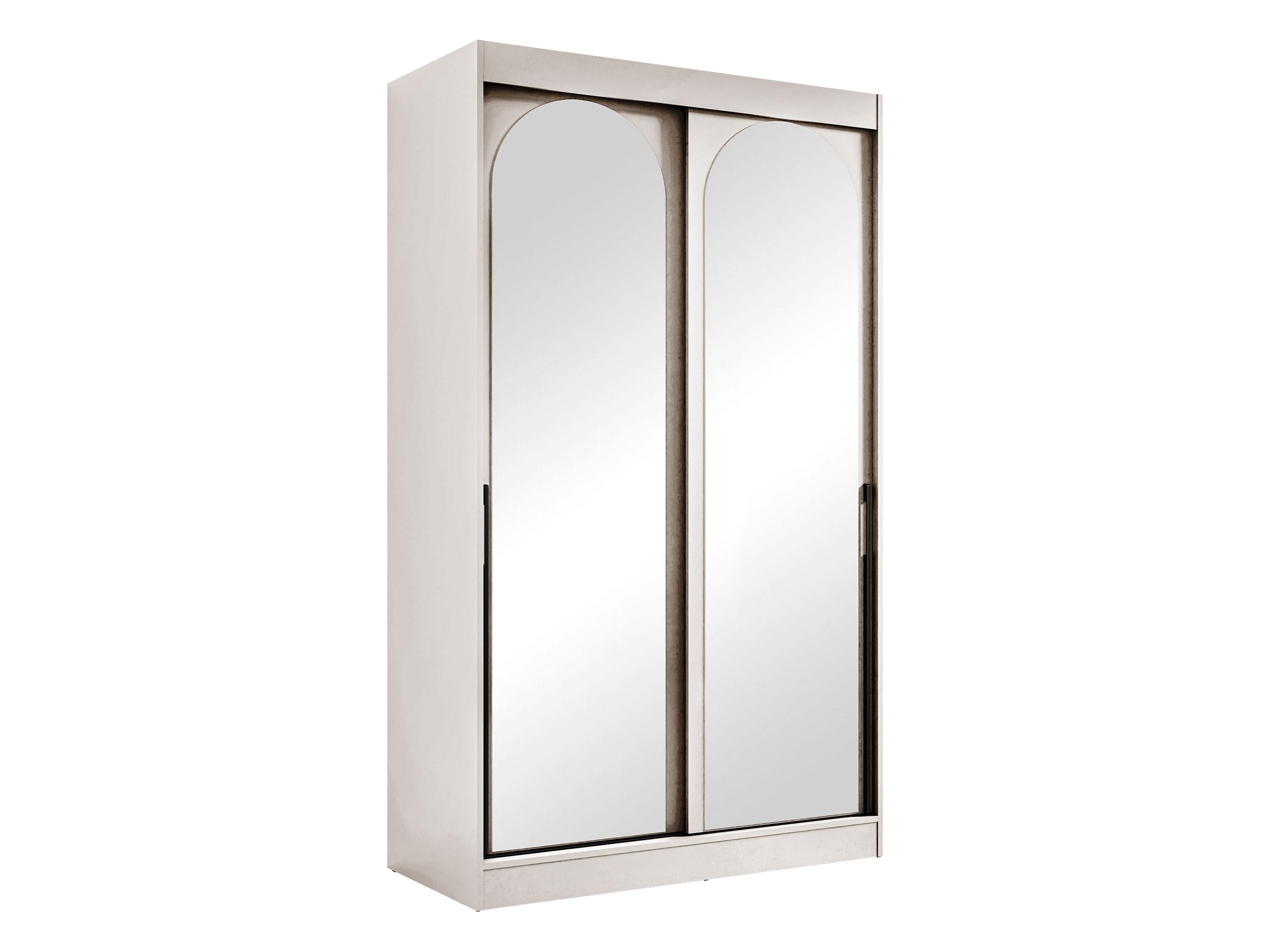 SCHIEBETÜRENSCHRANK Modin 120 - Kaschmir/Schwarz, Holzwerkstoff/Kunststoff (120/216/65cm) - MIRJAN24