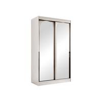SCHIEBETÜRENSCHRANK Modin 120 - Kaschmir/Schwarz, Holzwerkstoff/Kunststoff (120/216/65cm) - MIRJAN24