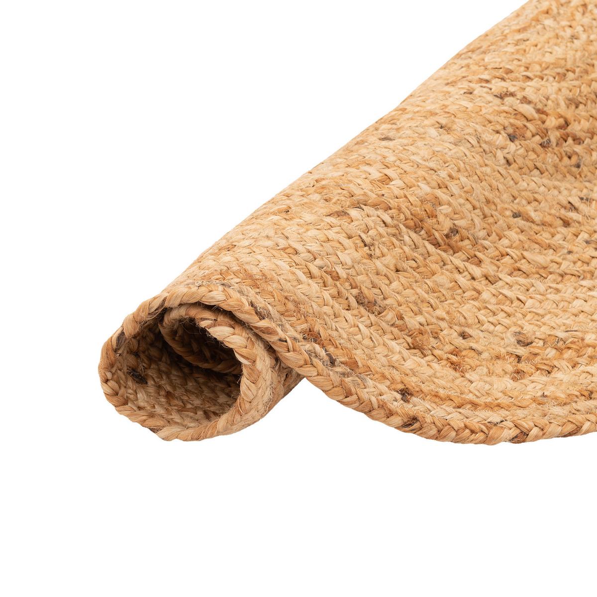 NATURFASER HANDGEFERTIGT JUTE TEPPICH NELE RUND - Beige, Textil (80/80cm) - Pergamon