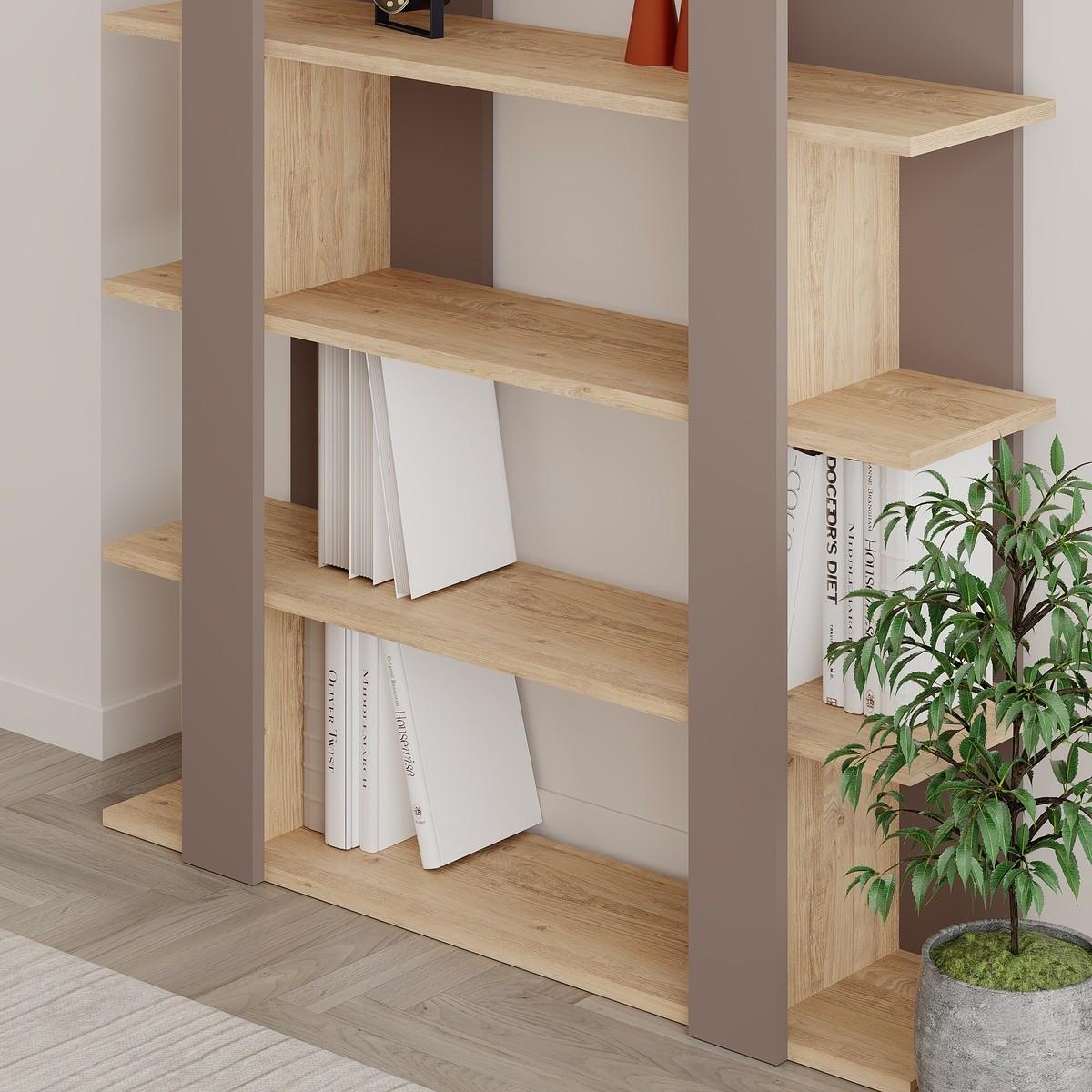 REGAL Naila - 110/29/122 cm - Taupe, Holzwerkstoff (29/122/20.9cm) - Calicosy