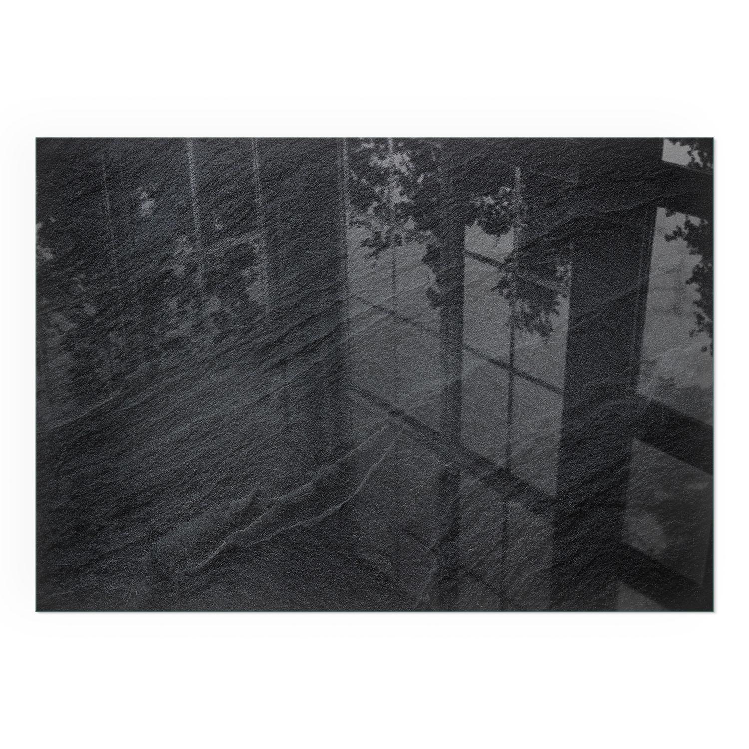 GLASPLATTE für Kamin 100x70 cm - Schwarz, Glas (100/70/0.4cm) - TULUP