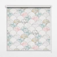 INNENROLLO - Fensterrollo - Rollo - 110x140 cm - Bunte Schuppen - Blau, Kunststoff (110/140/0.5cm) - TULUP
