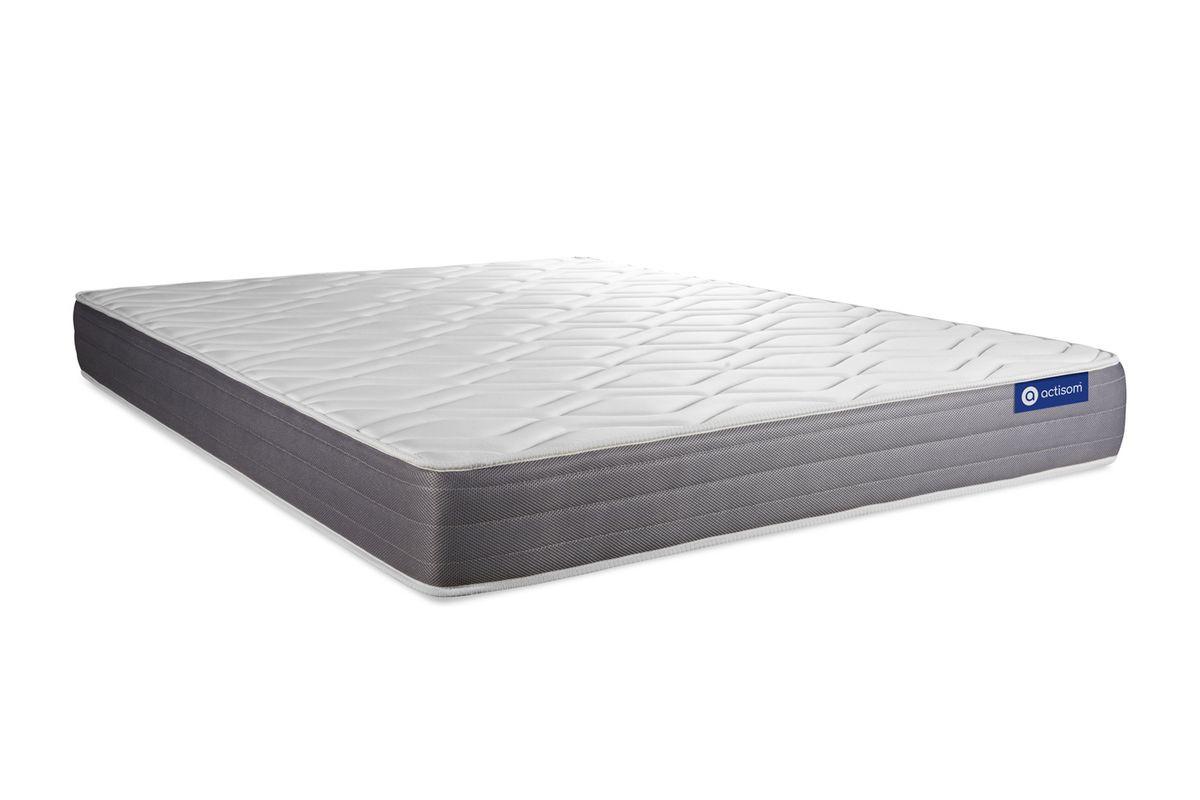 BETT Actimemo dream Memory-Schaum 160 x 190 cm h2 - Kit Bettgestell Weiß - Beige/Weiß, Karton/Holz (160/190cm) - ACTISOM