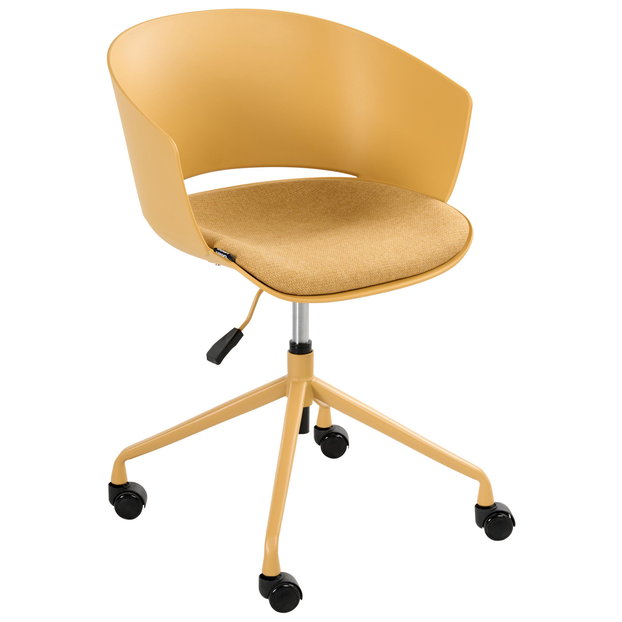 BÜROSTUHL Gelb Gleeful - Gelb/Schwarz, Textil (64/77/64cm) - Beliani