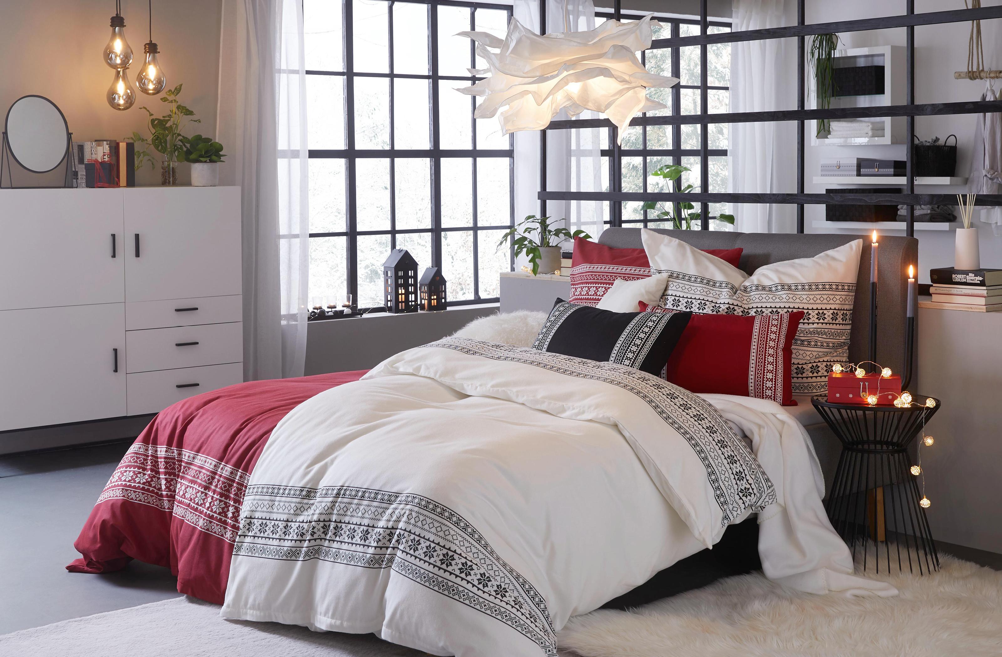 Sypialnia w stylu scandi winter