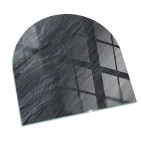 GLASPLATTE für Kamin 100x100 cm - Schwarz, Glas (100/100/0.4cm) - TULUP