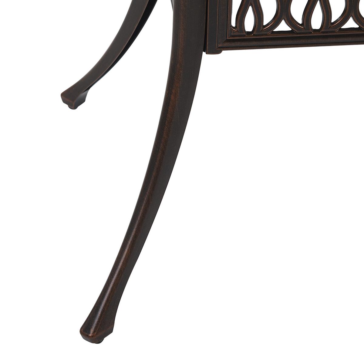 GARTENMÖBEL SET 4-Sitzer Aluminium dunkelbraun Ancona - Beige/Braun, Metall - Beliani