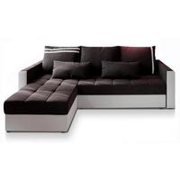 ECKSOFA KOS PIK Grau Dünner Stoff mit Schlaffunktion - Grau, Holz/Kunststoff (220/140cm) - MASSENO