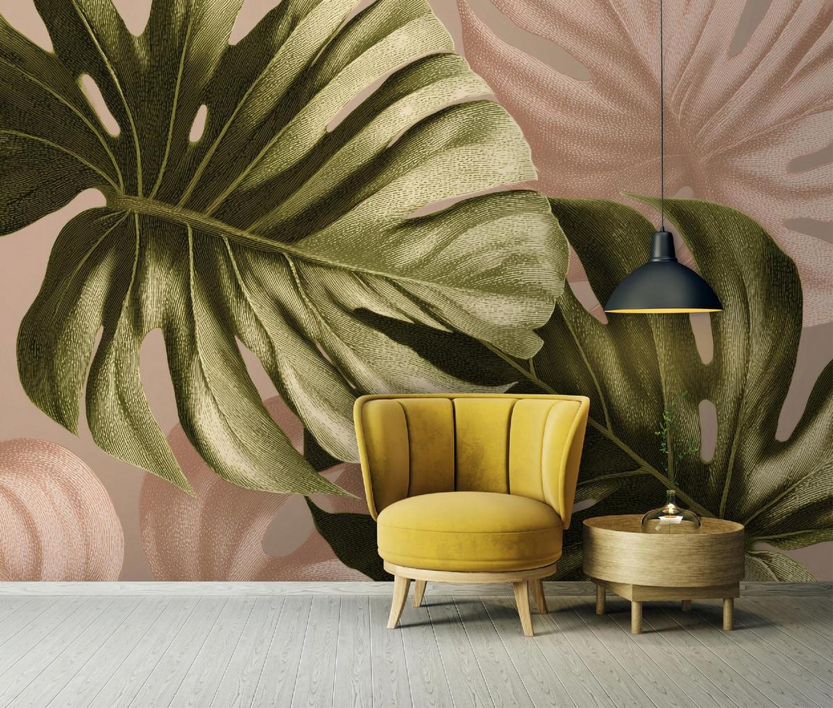 FOTOTAPETE Blätter Monstera Grün 350x250 cm - Multicolor, Papier (350/250cm) - Wallarena