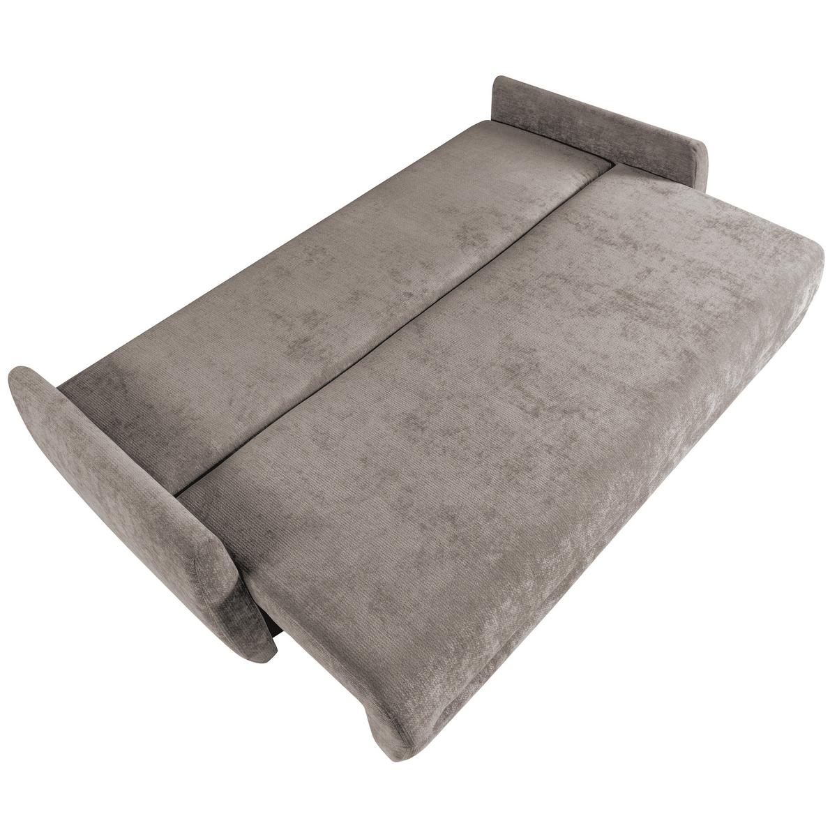 SCHLAFSOFA Piero 3-Sitzer mit Schlaffunktion, Braun - Braun, Textil (222/93/99cm) - Beautysofa